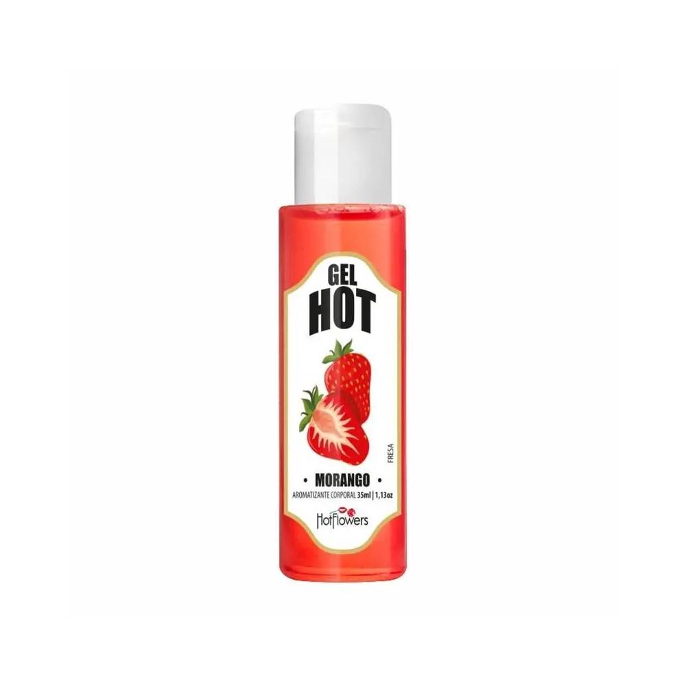 GEL HOT AROMATIZANTE MORANGO 35ML HOT FLOWERS