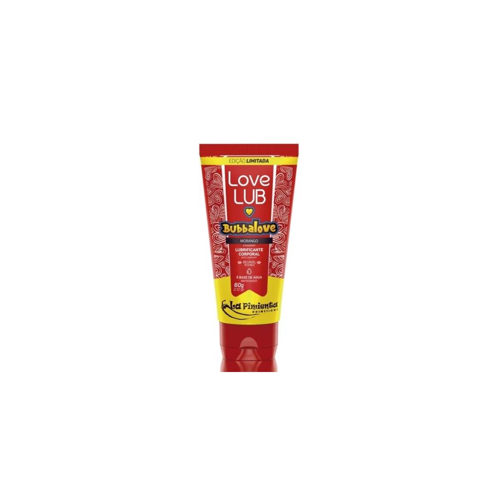 LUBRIFICANTE BEIJÁVEL BUBBALOVE MORANGO 60G