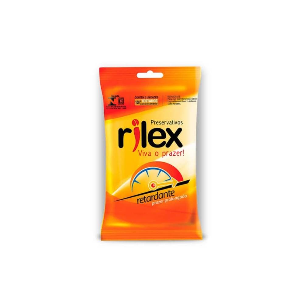 PRESERVATIVO LUBRIFICADO RETARDANTE 3 UNIDADES RILEX