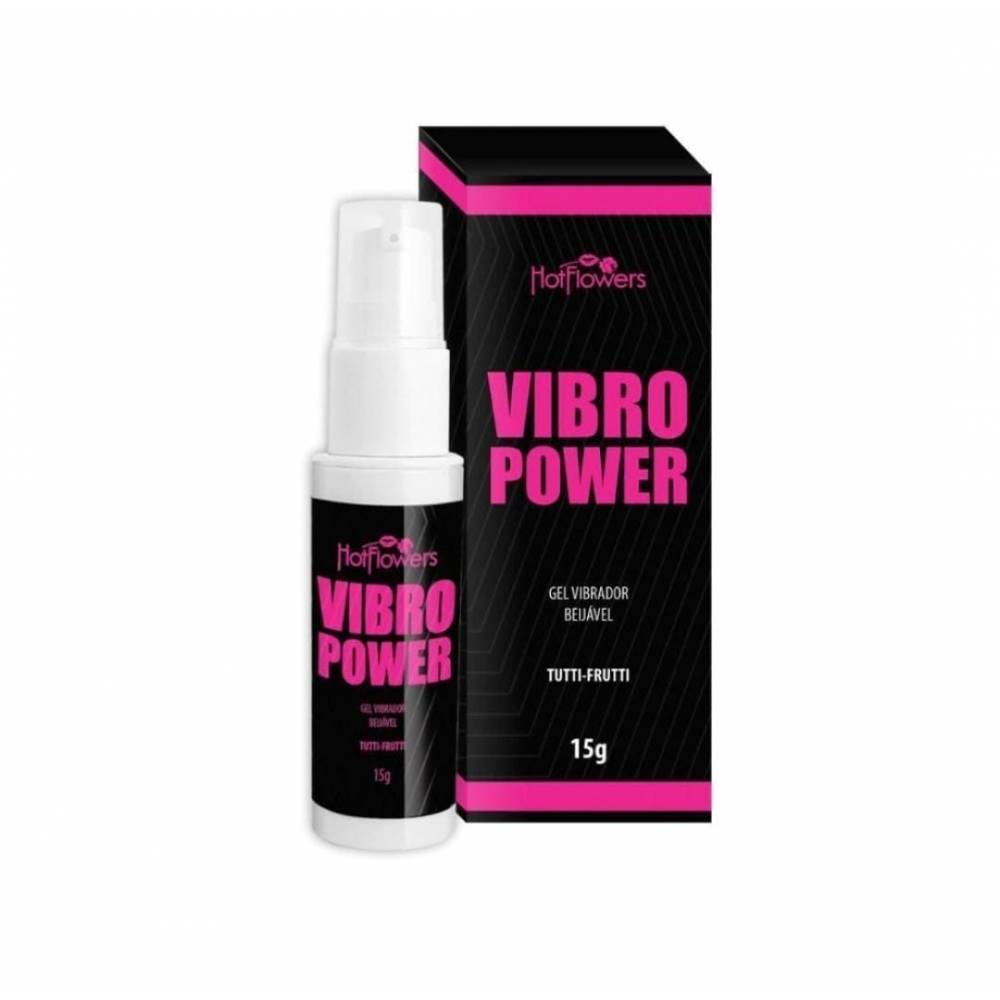 Vibro Power Tutti Frutti Gel Vibrador Beijável 15G