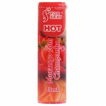 GEL COMESTÍVEL MORANGO HOT FOR SEXY 15ML