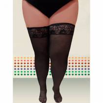 Meia 7/8 Plus Size com Renda