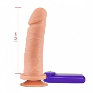 PRÓTESE FOGO DA PAIXÃO 15,5X4,5 CM COM VIBRADOR HOT FLOWERS