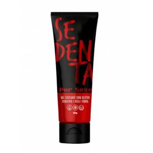 SEDENTA POR SEXO GEL EXCITANTE COM GLITTER ESQUENTA GELA E VIBRA 50G 